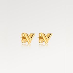 LOUIS VUITTON ESSENTIAL V STUD EARRINGS